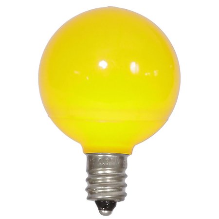 VICKERMAN G40 Ceramic LED Yellow Bulb with E12 Nickel Base 25 per Bag XLEDCG47-25